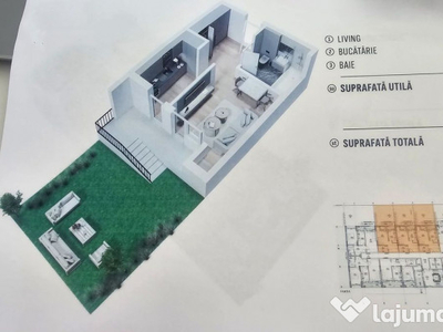 Garsoniera in bloc nou Curte proprie apropiere metrou