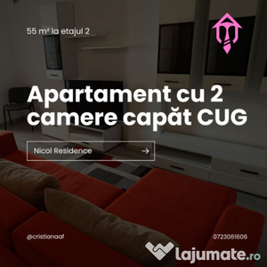 Se închiriază: Apartament cu 2 Camere - Capăt CUG, Nicol