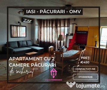 Se închiriază: apartament cu două camere în Zona Păcura