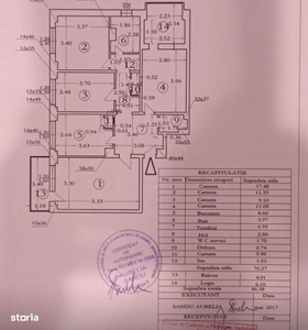 3 camere 80mp Călărași 4 Etaj 4