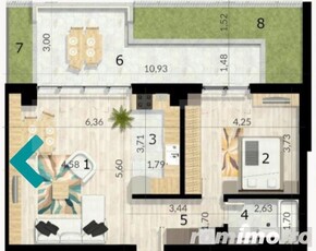 Apartament 2 camere, 107 mp, terasa, cartier Craiovei