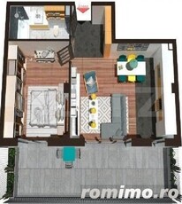 Apartament 2 camere, 52 mp, zona exclusivista Floresti