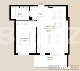 Apartament 2 camere cu CF, 53,68 mp + balcon 8,25 mp, zona Vivo