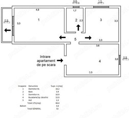 Apartament 2 camere decomandat Vasile Aron