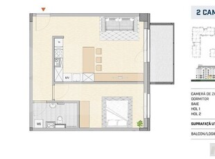 Apartament 2 camere, finisat, SEMICENTRAL