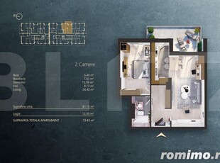 Apartament 2 camere intr-un Ansamblu rezidential Premium, zona Fabricii