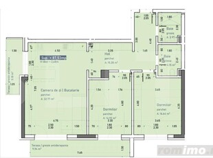 Apartament 3 camere, 2 balcoane 87.5 mp SU, imobil PREMIUM