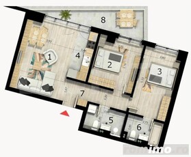 Apartament 3 camere, 99 mp, balcon, cartier Craiovei