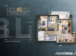 Apartament 3 camere intr-un Ansamblu rezidential Premium, zona Fabricii