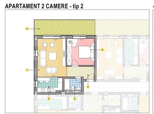 Apartament de 2 camere, 44 mp utili, gradina, Calea Moldovei!