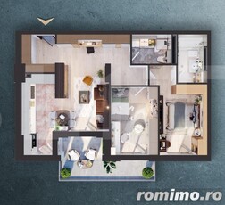 Apartament de 3 camere, 80.68 mp, cartier Iris