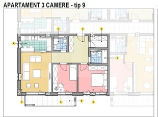 Apartament de 3 camere finisat, 67mp utili, Calea Moldovei!