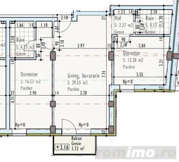 Apartament de 3 camere, semidecomandat, bloc nou, zona Pod IRA