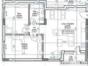 Apartament finisat, 3 camere, semidecomandat, parcare, Floresti