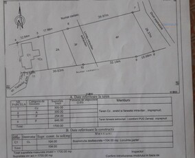 Casa pe teren 1700mp si garaj la strada principala