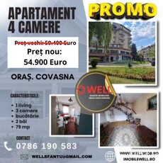 De vânzare apartament cu 4 camere în Covasna!