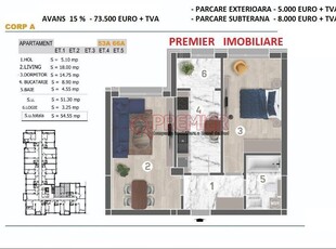 Parcul Tudor Arghezi - Metalurgiei - 2 camere - 73500 euro - Cavar Rezidence