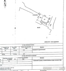 REPUBLICII - C-tin Brezeanu - teren 114 mp cu 2 garaje - 55000 euro