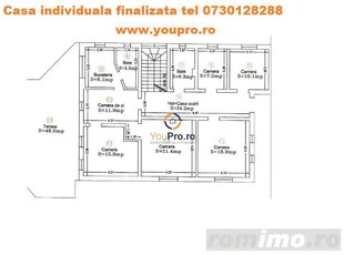 Vila Individuala 330 mp Teren 605 mp Doar 185000