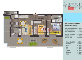 Soseaua Oltenitei Apartament 3 camere spatios Nou Splaiul Unirii - Popesti Leordeni