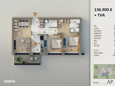 Apartament 3 camere, mobilat Lux - Zona Exclusivista - Primaverii
