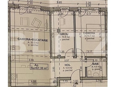 Ap semifinisat, 3 camere gradina, Sannicoara