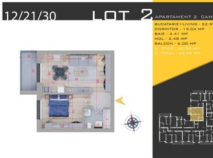 AP. 2 CAM BLOC P+3 CU LOC DE PARCARE INCLUS / PROIECT PREMIUM!