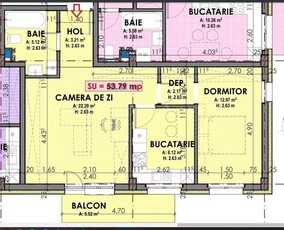 Apartament Semifinisat cu 2 Camere si Parcare Subterana in Floresti, Zona Terra