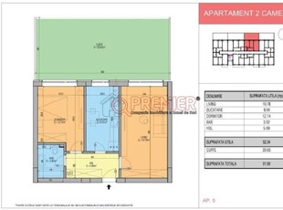 Popesti Leordeni - 2 camere cu Gradina proprie - Centru - Bloc Nou tip boutique