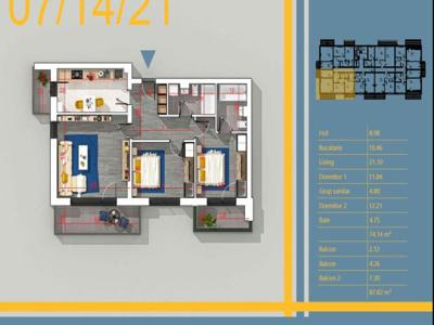 Apartament 3 camere/ finisaje premium/ bloc nou!