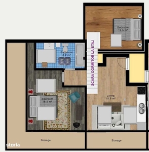 Apartament 3 camere, 70 mp utili, bloc nou 2023, vizavi parc Plumbuita
