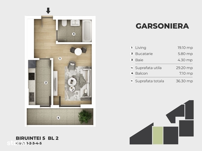 Garsoniera noua decomandata, Berceni - metrou