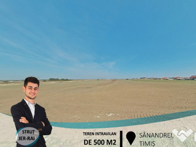 Teren intravilan de 582 m2 în Sânandrei, plata în rate (ID:27752)