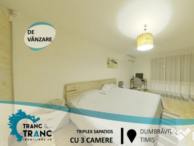 Triplex spațios cu 3 camere,în Dumbrăvița(ID:28796)