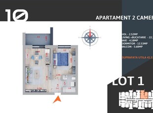 AP 2 CAM. LIVING OPEN-SPACE ,4 BLOCULETE P+3 / PALLADY!