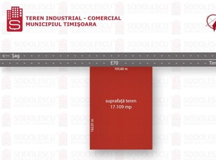 Teren industrial 17,100 mp- Exterior Sud