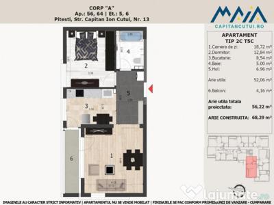 Apartament 2 camere, Finisaje Premium, Central, Pitesi Nord