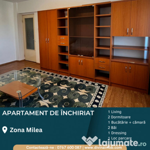 Apartament de închiriat, 3 camere, Zona Dioda, Central