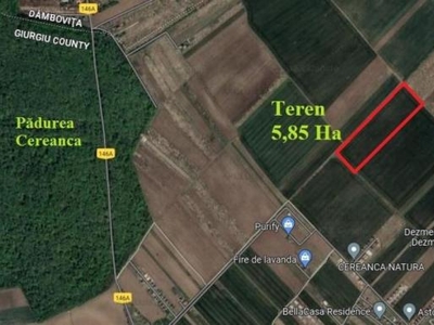 SAbAreni, teren intravilan construibil 5,85 ha, ntre 2 pAduri