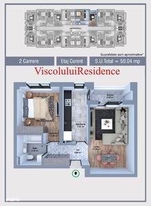 Apartament 2 camere Militari Pacii Viscolului Residence Decomandat