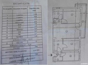 Apartament 3 camere complet utilat, ultracentral, loc de parcare