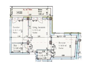 Apartament de 3 camere, semidecomandat, bloc nou, zona Pod IRA