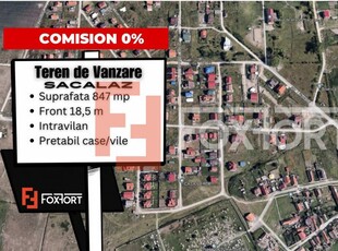 COMISION 0% Teren intravilan pretabil constructii, Sacalaz - 847 mp