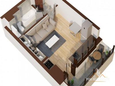 Apartament o camera 35.4mp Tatarasi Iasi
