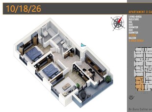 3 camere decomandat- Titan Pallady comision 0%