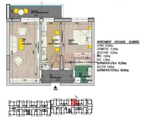 7 Minute - Metrou Aparatorii Patriei - 2 camere decomandat - 77064 euro