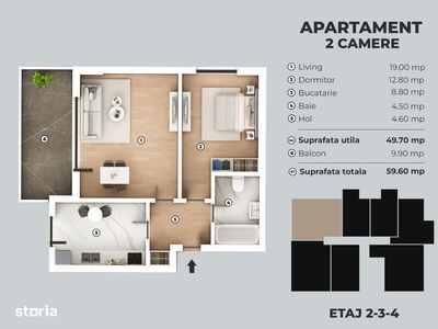 Berceni Sf. Brancoveni 2 min - 2 camere complet decomandat in constr