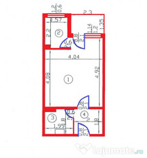 1 cam. etaj 1, 32mp, utilata+mobilata, str. Libertatii - ultracentral