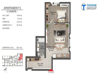 Apartament 2 cam. premium, Topzone, zona Coresi, Brasov