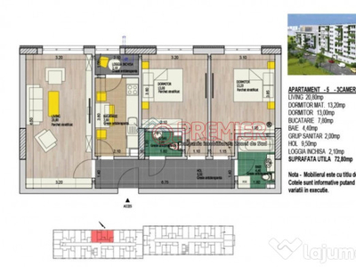 7 minute Metrou Aparatorii Patriei - 3 camere decomandat -